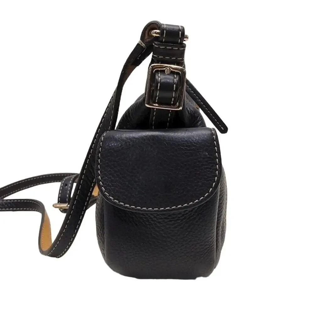 Dooney & Bourke Small Black Pebbled Leather Hobo Shoulder Bag